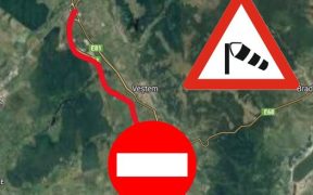 Autostrada Sibiu - Boița a fost închisă. Vântul face ravagii.