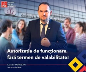 Noua lege inițiată de senatorul PSD Claudiu Mureșan reduce birocrația și oferă stabilitate pentru antreprenori (PE)