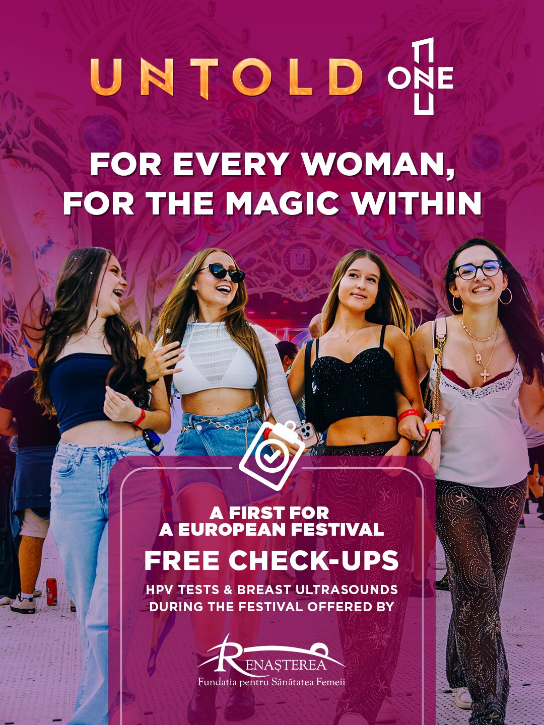 UNTOLD devine primul festival din Europa care oferă gratuit testări HPV și ecografii de sân